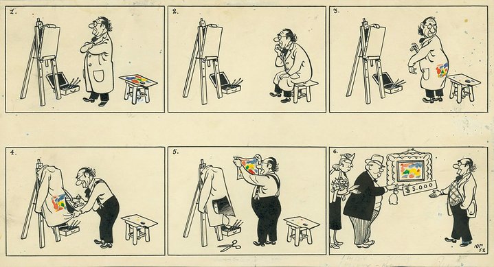 Caricaturing Modernism: Soviet Cartoons on Art from the collection of Yuri Albert, Yuri Albert, Modern Art (MoMUS), Krokodil Magazine, Yuliy Ganf