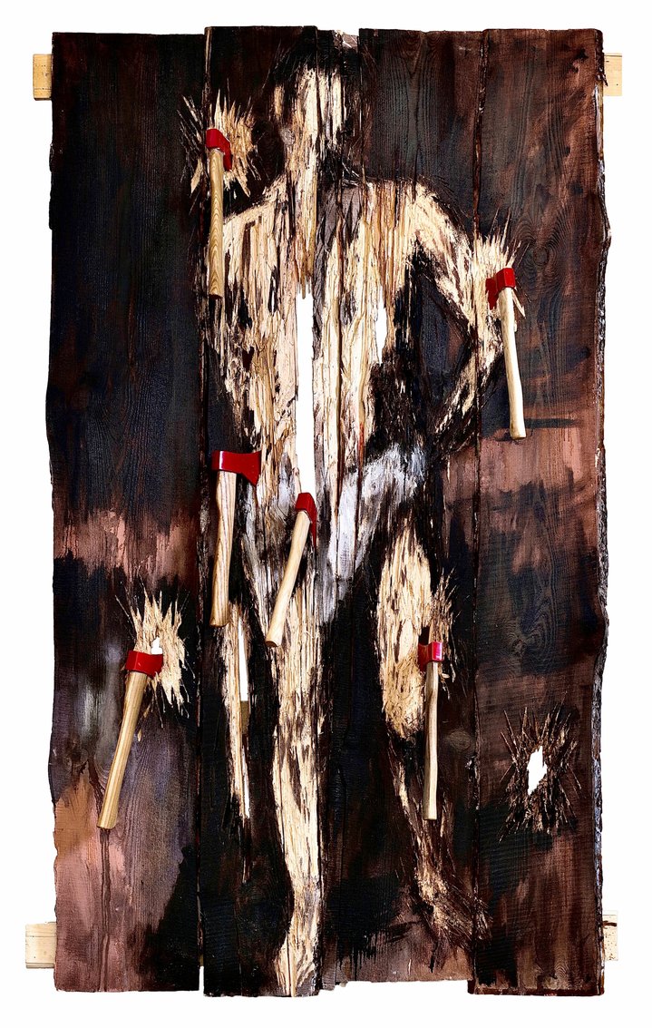 Nestor Engelke, Skulls, Jessica Gallery, Axe Sculpture