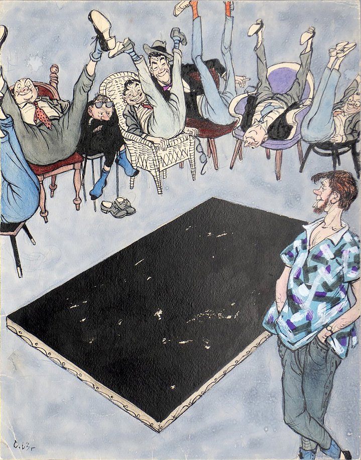 Caricaturing Modernism: Soviet Cartoons on Art from the collection of Yuri Albert, Yuri Albert, Modern Art (MoMUS), Krokodil Magazine, Ivan Semenov