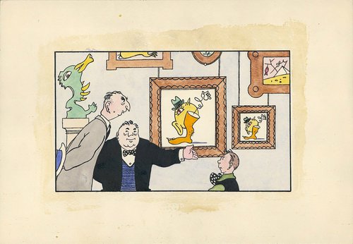 Cartoons Against Modern Art: Yuri Albert’s Collection on view at MoMUS