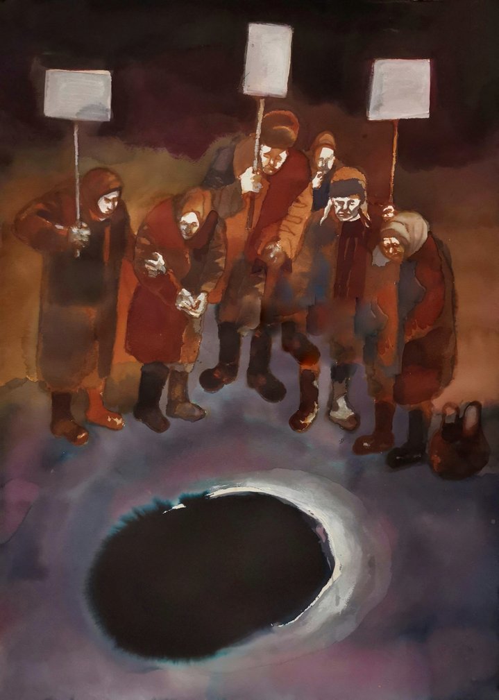Yulia Reznikova, The Force of Gravity, Seti Gallery, Dark Water, Zverevsky Centre for Liberal Arts