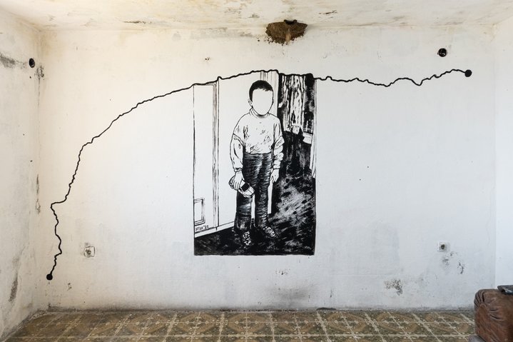 Street Art, Montenegro, Slava PTRK, The boy has arrived