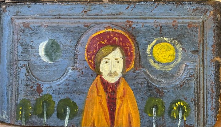 Refined Asceticism, Irina Zatulovskaya, Totibadze gallery, Gogol wearing a kokoshnik