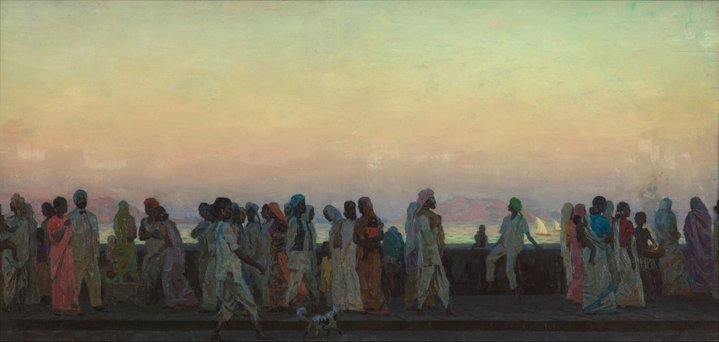 Legacy of the Epoch, Semyon Chuikov, State Tretyakov Gallery, On the Bombay Embankment in the Evening