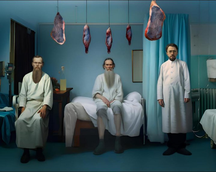 Vladimir Sorokin, Evgeny Nikitin, Blue Lard, AI Art