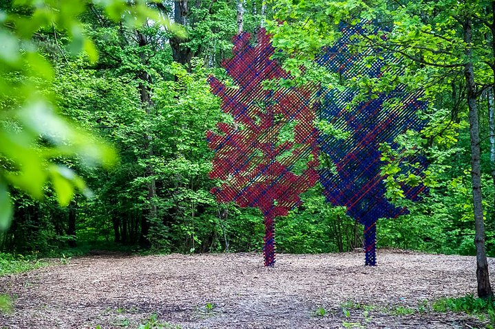 Konstantinov Alexander, Сoloured trees, Malevich Park, Public art