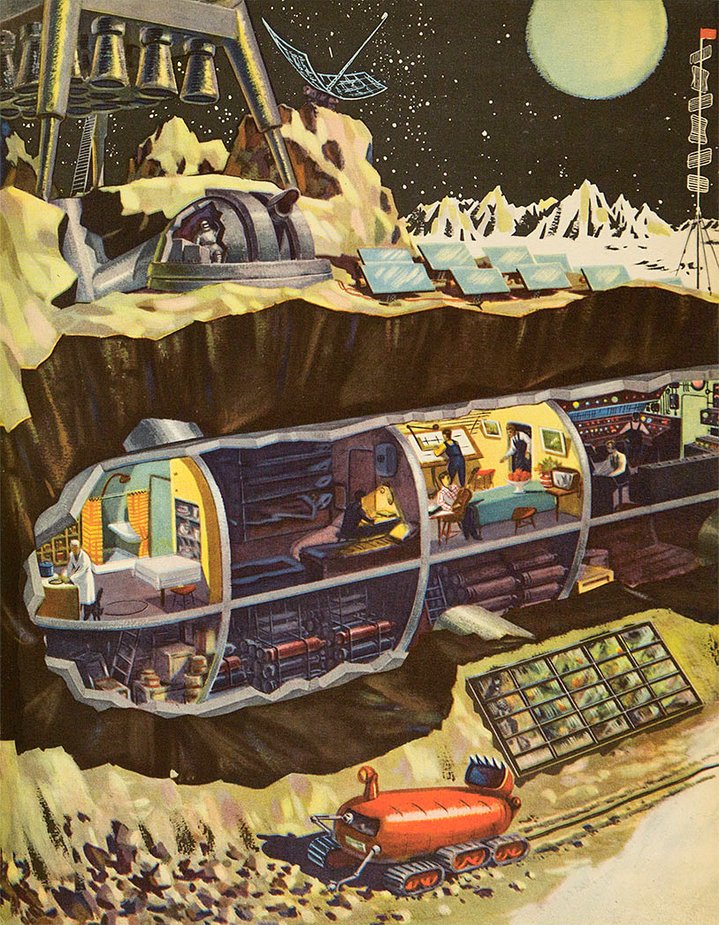 Soviet Union, illustration, future, space