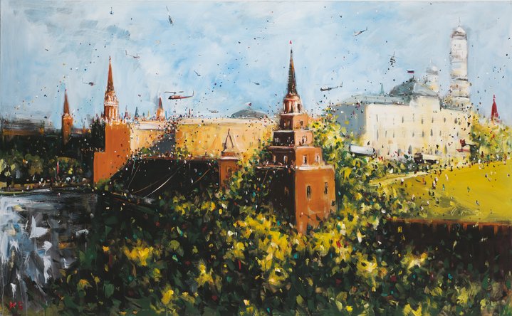 Kremlin, Moscow, painting, contemporary art, russian art