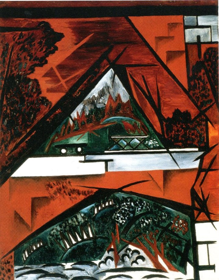 russian avant-garde, woman artist, Natalia Goncharova, bridge