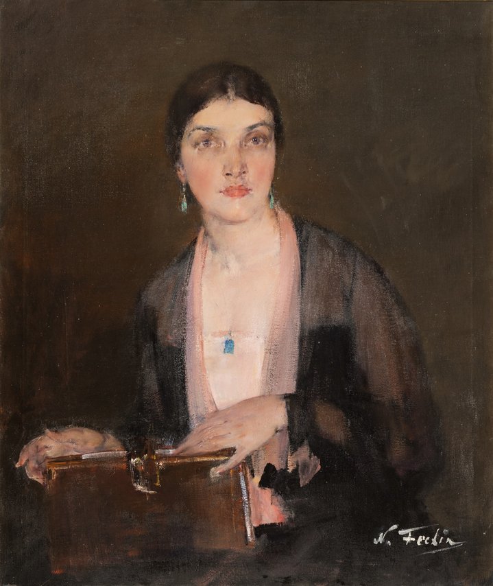 Nikolai Fechin, painting, russian art, portrait, woman