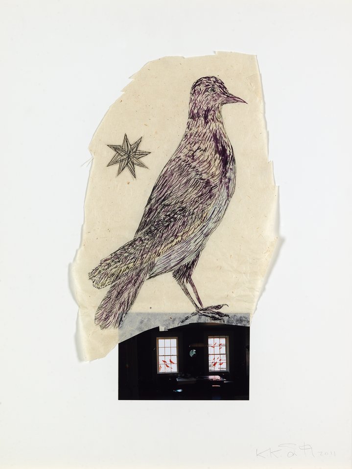 Guerlain collection, graphic art, Kiki Smith, bird