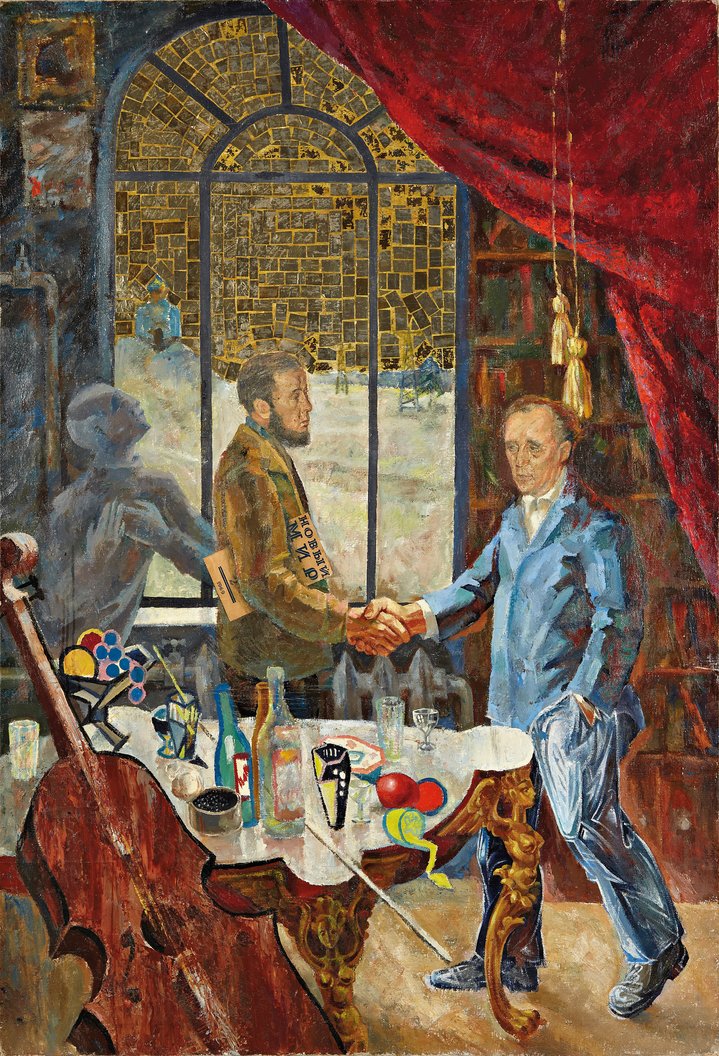 Komar & Melamid, sots-art, painting, Solzhenitsyn, Rostropovich