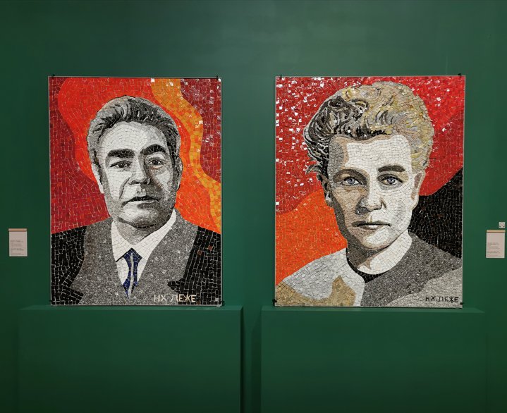 Leonid Brezhnev, soviet, portrait, mosaic
