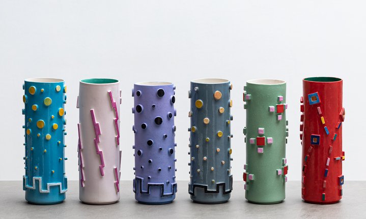 ceramic, vase, decorative art, contemporary art